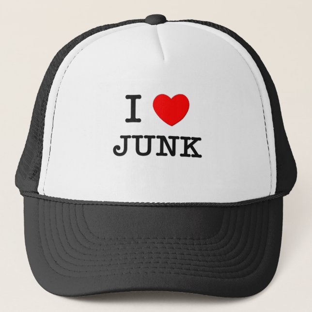 I Love Junk Trucker Hat (Front)