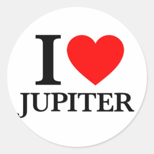 I Love Jupiter Classic Round Sticker