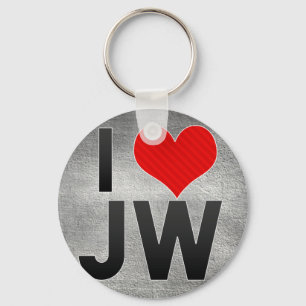 I Love JW Key Ring