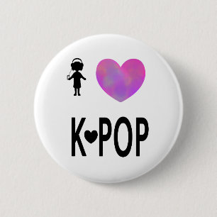 I love K-pop 6 Cm Round Badge