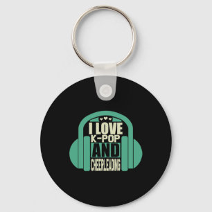 I Love K-pop And Cheerleading Key Ring