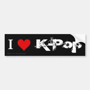 I Love K-Pop Bumper Sticker
