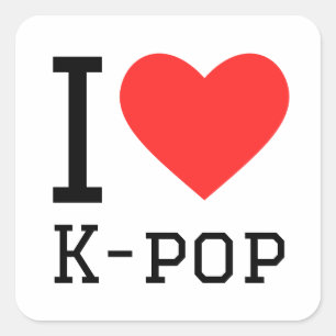 I love k-pop square sticker