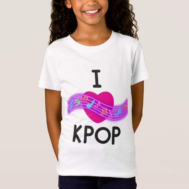 I Love K-pop  T-Shirt (Front)
