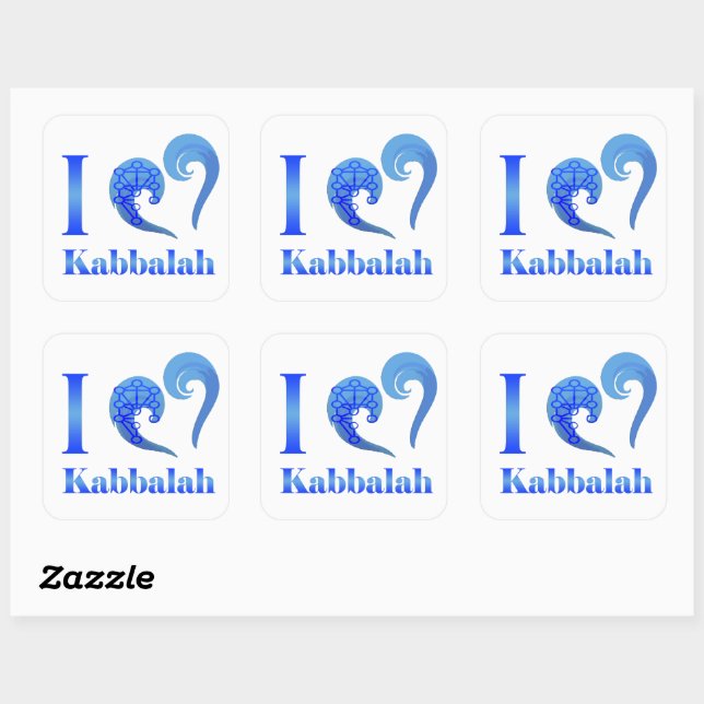 I love Kabbalah Rectangular Sticker (Sheet)