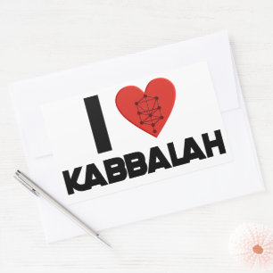 I love Kabbalah Rectangular Sticker