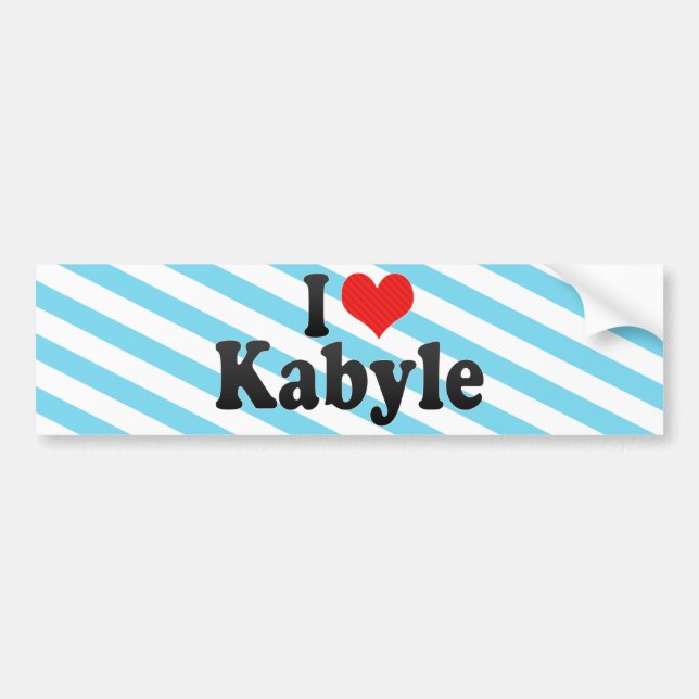 I Love Kabyle Bumper Sticker (Front)