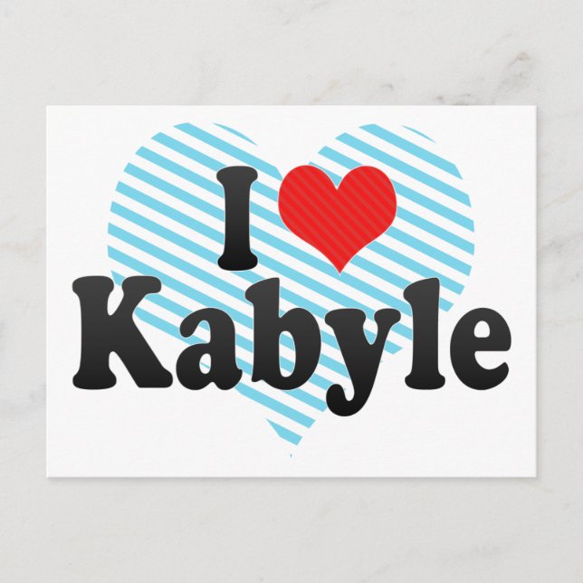I Love Kabyle Postcard (Front)