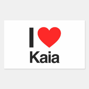 i love kaia rectangular sticker