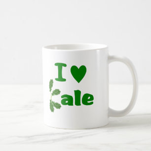 I Love Kale (I Heart Kale) Vegetable/Gardener Coffee Mug