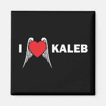 I Love Kaleb Square Magnet