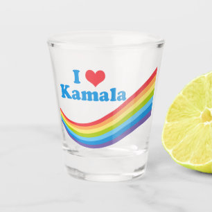 I Love Kamala Cute Election Rainbow Shot Glass