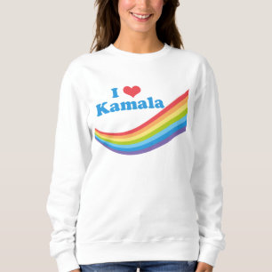 I Love Kamala Cute Election Rainbow Women's Sweatshirt