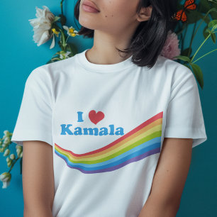 I Love Kamala Cute Election Rainbow Women's Tri-Blend Shirt