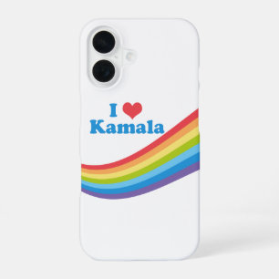 I Love Kamala Harris Cute Rainbow Political iPhone 16 Case