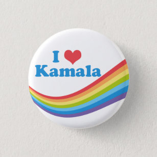I Love Kamala Rainbow 3 Cm Round Badge