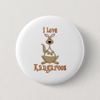I Love Kangaroos 6 Cm Round Badge