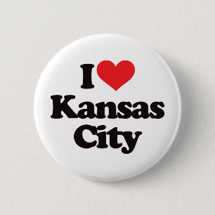 I Love Kansas City 6 Cm Round Badge