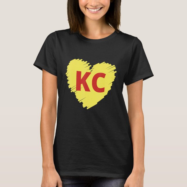 I Love Kansas City Fan Kc Football Sport Apparel T-Shirt (Front)