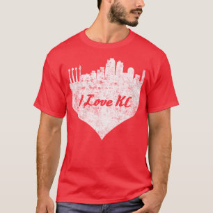 I love kansas city skyline kansas city heart T-Shirt