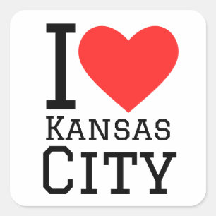 I love Kansas City  Square Sticker