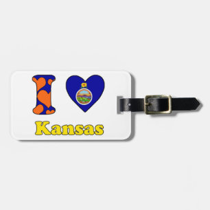 I love Kansas Luggage Tag