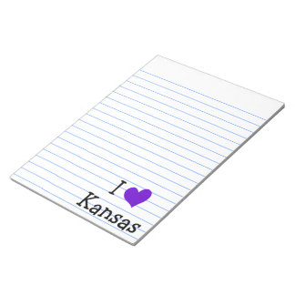 I Love Kansas Notepad