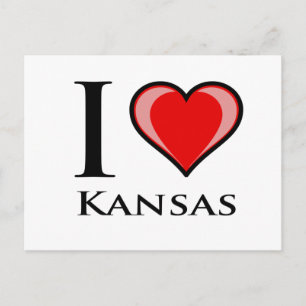 I Love Kansas Postcard