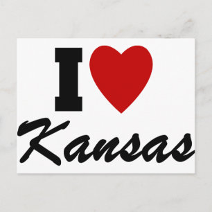 I Love Kansas Postcard