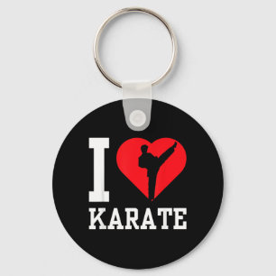 I Love Karate Belt Fighter Coach Martial Arts Key Ring