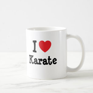 I love Karate heart custom personalised Coffee Mug