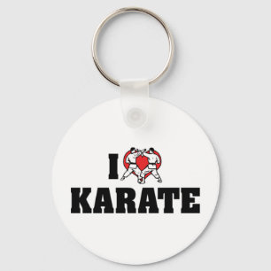 I Love Karate Keychain