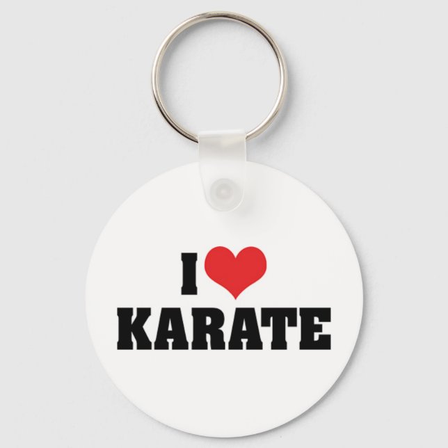 I Love Karate Keychain (Front)