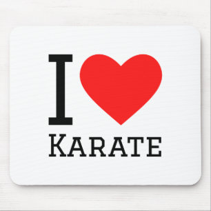 I Love Karate T Shirt Mouse Mat