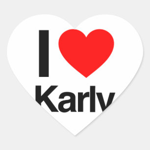 i love karly heart sticker