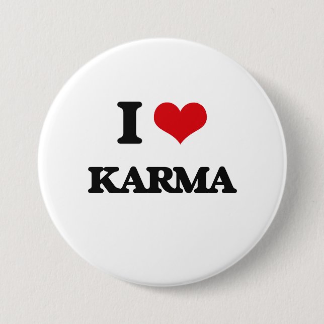 I Love Karma 7.5 Cm Round Badge (Front)