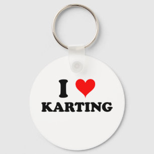 I Love Karting Key Ring