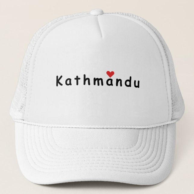 I love Kathmandu Nepal Trucker Hat (Front)