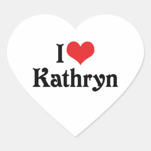 I Love Kathryn Heart Sticker