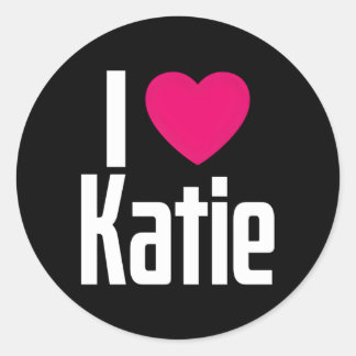 I Love Katie K He I He Katie Classic Round Sticker