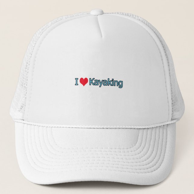 I Love Kayaking Logo Trucker Hat (Front)