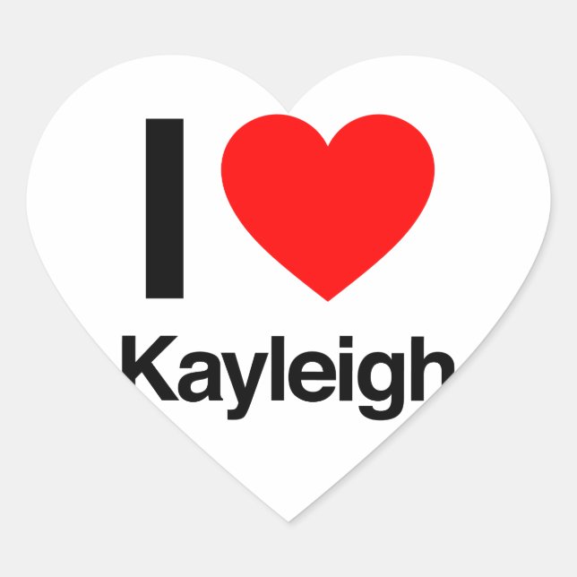 i love kayleigh heart sticker (Front)