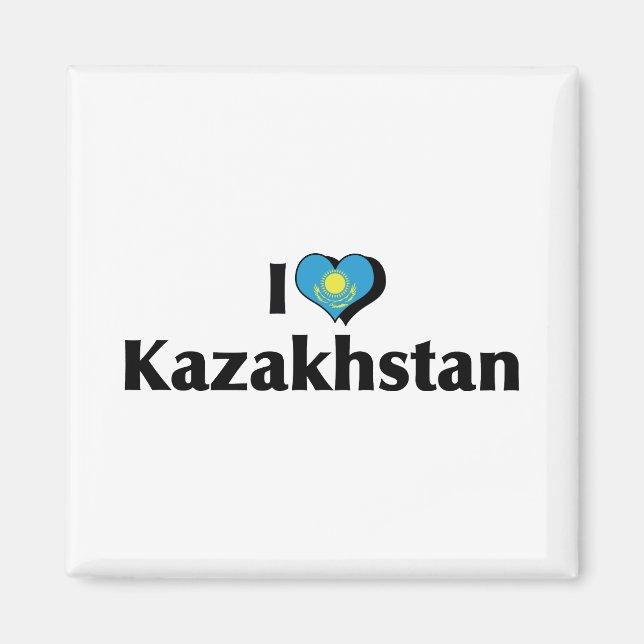 I Love Kazakhstan Flag Magnet (Front)