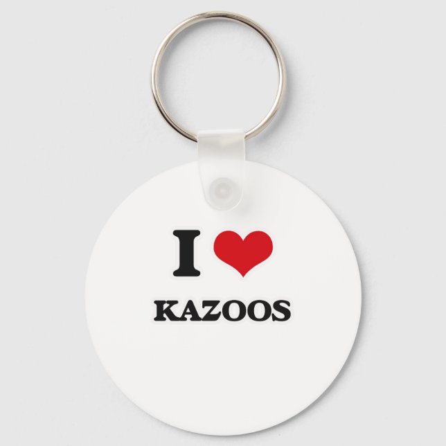 I Love Kazoos Key Ring (Front)