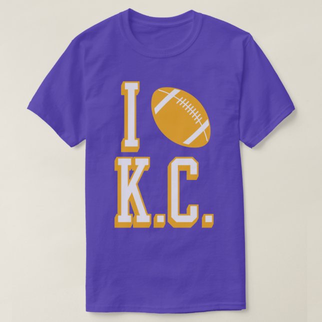 I Love KC  RedYellow T-Shirt (Design Front)