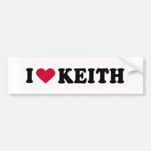 I LOVE KEITH BUMPER STICKER