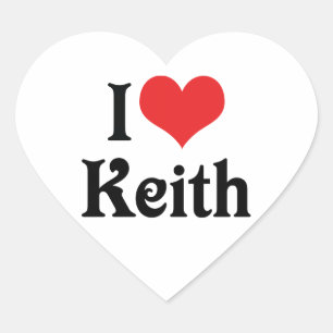 I Love Keith Heart Sticker