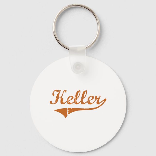 I Love Keller Texas Key Ring (Front)