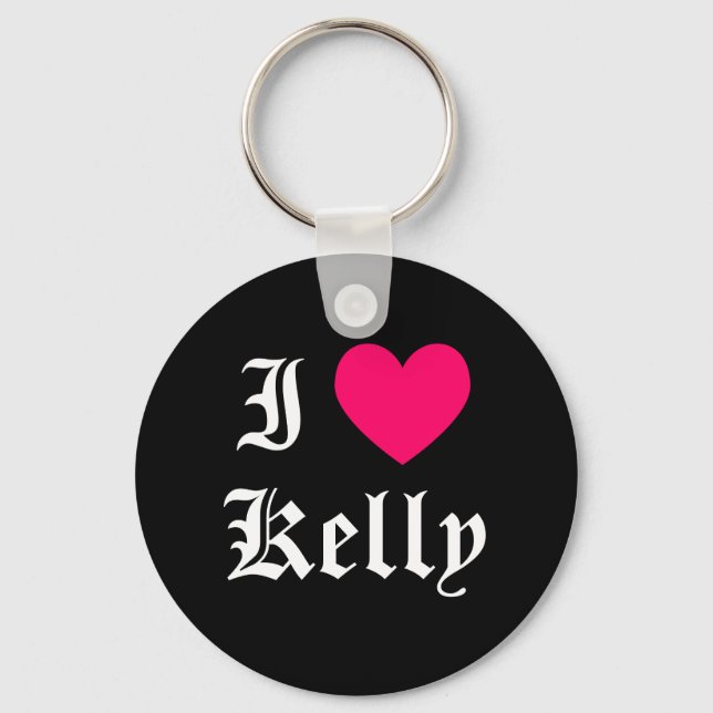 I Love Kelly Key Ring (Front)