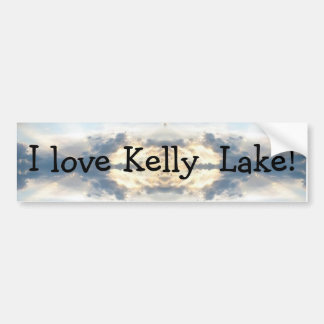 I love Kelly  Lake Sunset Collage Bumper Sticker